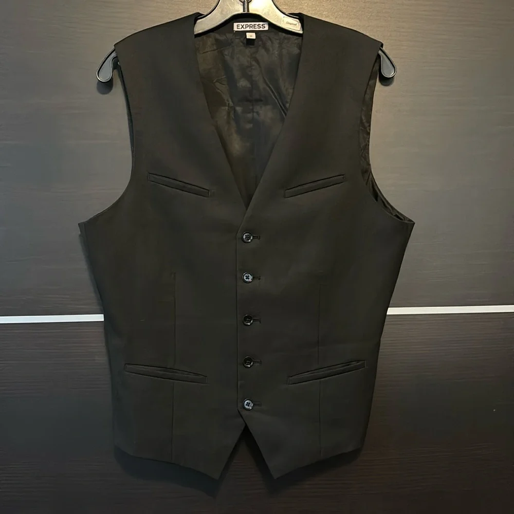 Express Men’s Adjustable Back Black Vest